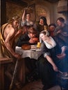 The Satyr and the Peasant Family, paint by Jan Steen